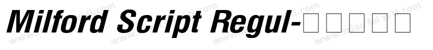 Milford Script Regul字体转换